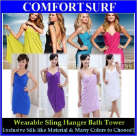 Wearable Magic Imitated Silk Fabric Sling Hanger Bath Towel (D)